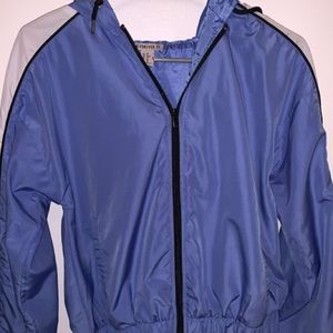 forever 21 blue reflective windbreaker